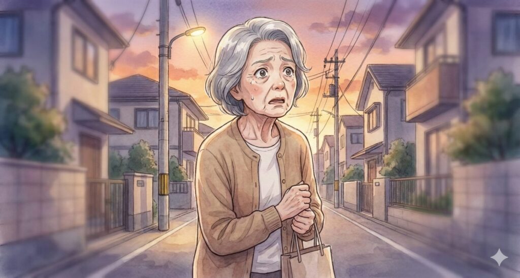 認知症の症状に戸惑う高齢者